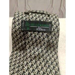 Beaufort Tie Rack Men's Luxury Tie 100% Silk Made In Italy Smooth Geometric EUC